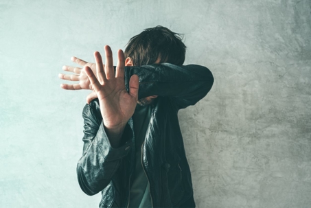 Man in Defensive Pose